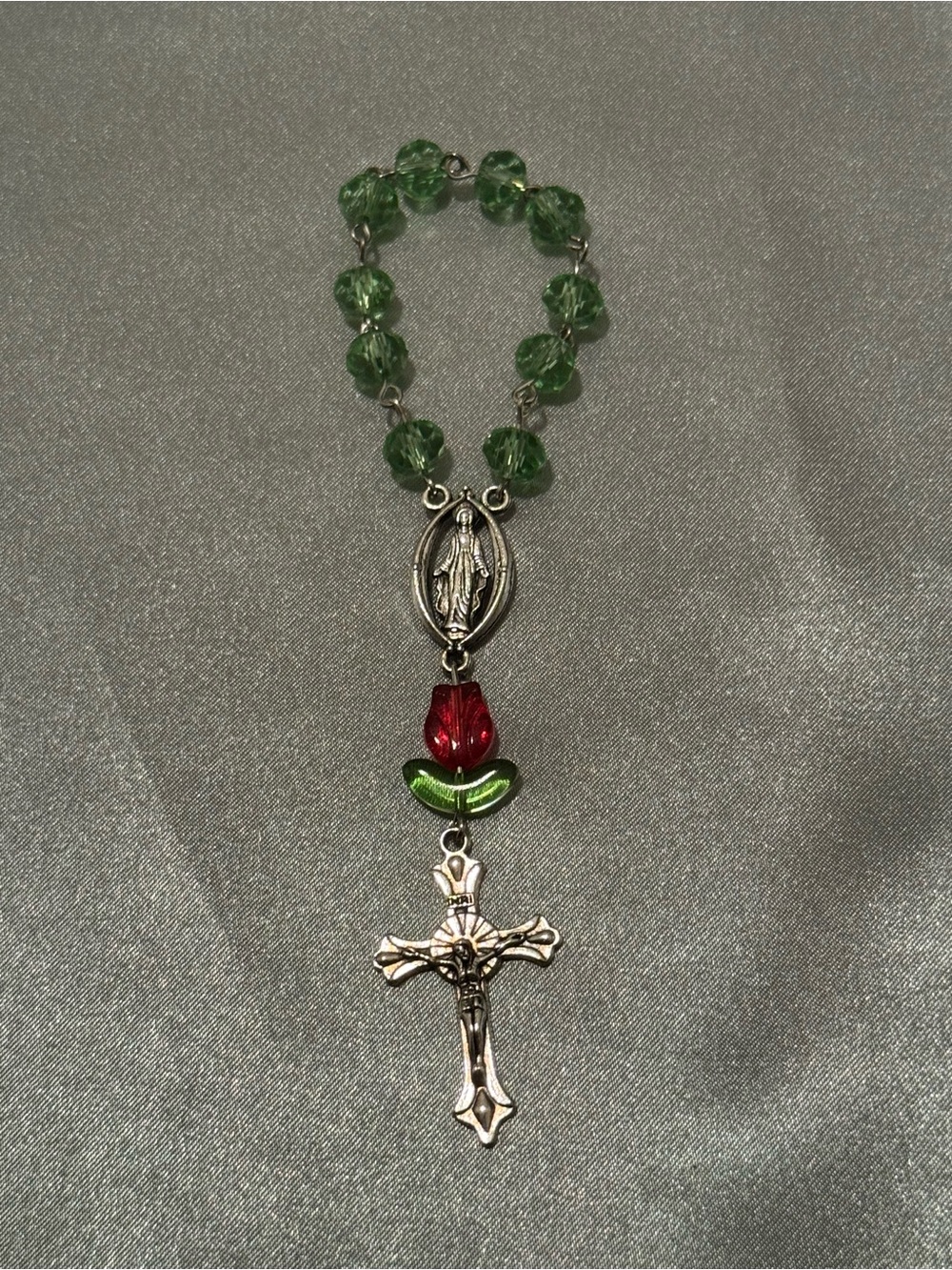 Green Mini Rosary